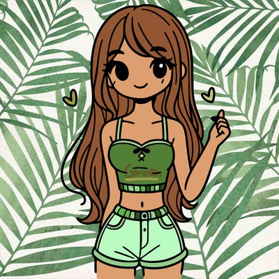 girl with cute crop top