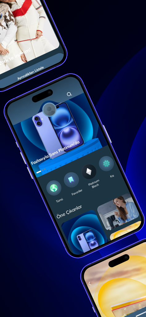 Turkcell Platinum - Turkcell Platinum 모바일 앱 인터페이스, 아이폰에서 프리미엄 라이프스타일 혜택 및 컨시어지 기능 표시