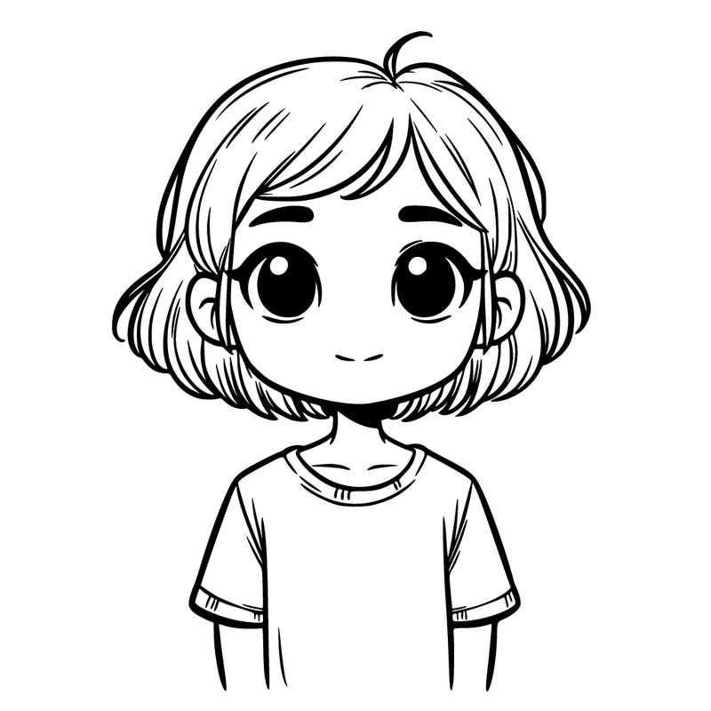 short girl with short hair