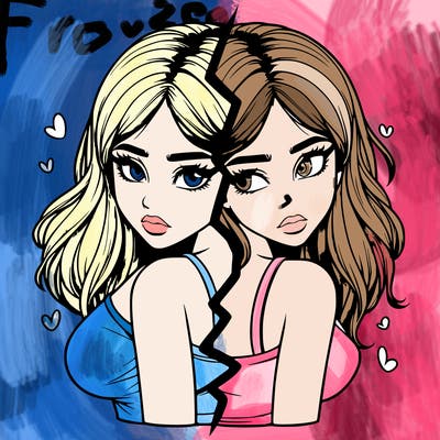 realistic girl split