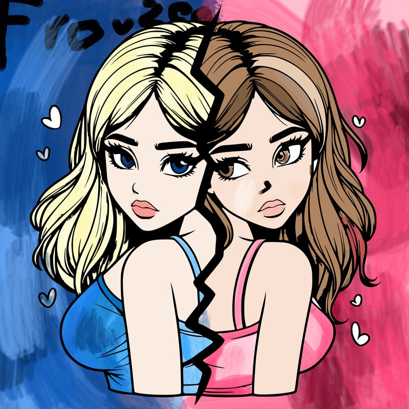 realistic girl split