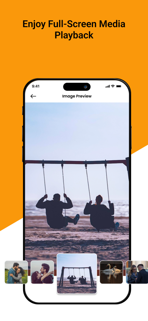 Secrete Calculator Lock Vault - Smartphone screen showing a full-screen image preview of a private photo within the Secret Calculator Lock Vault app