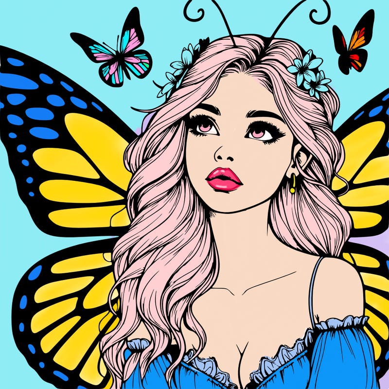butterfly fairy realistic girl