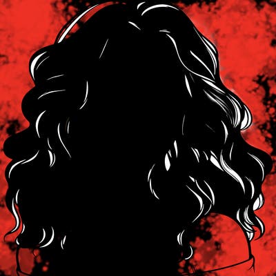 realistic girl with wavy hair and lips