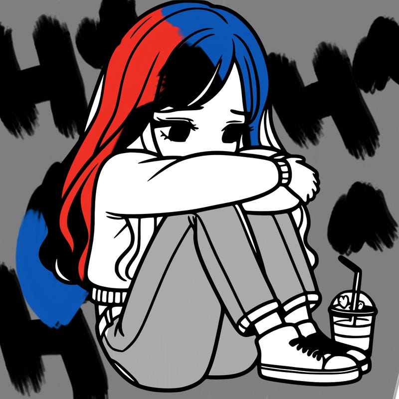 a girl  after a breakup