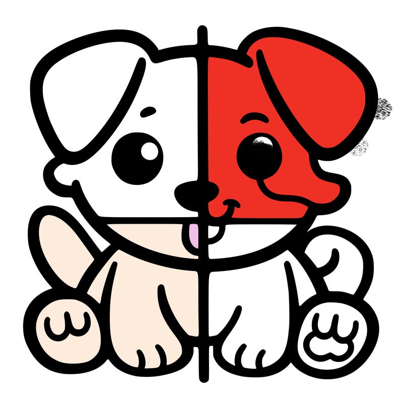 split into fourths dog