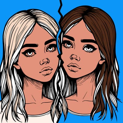 realistic girl split