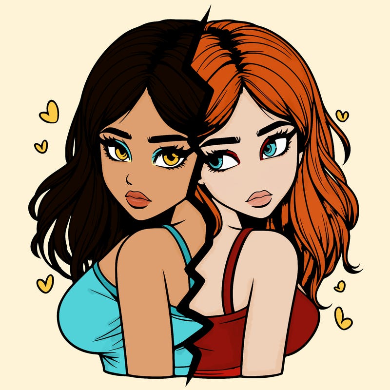 realistic girl split