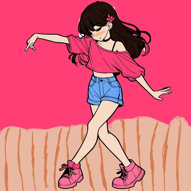 realistic girl danceing