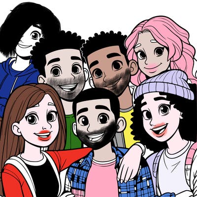 a mixed friend group