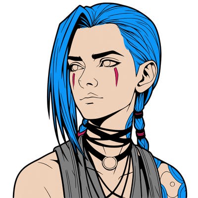 jinx from arcane realistic