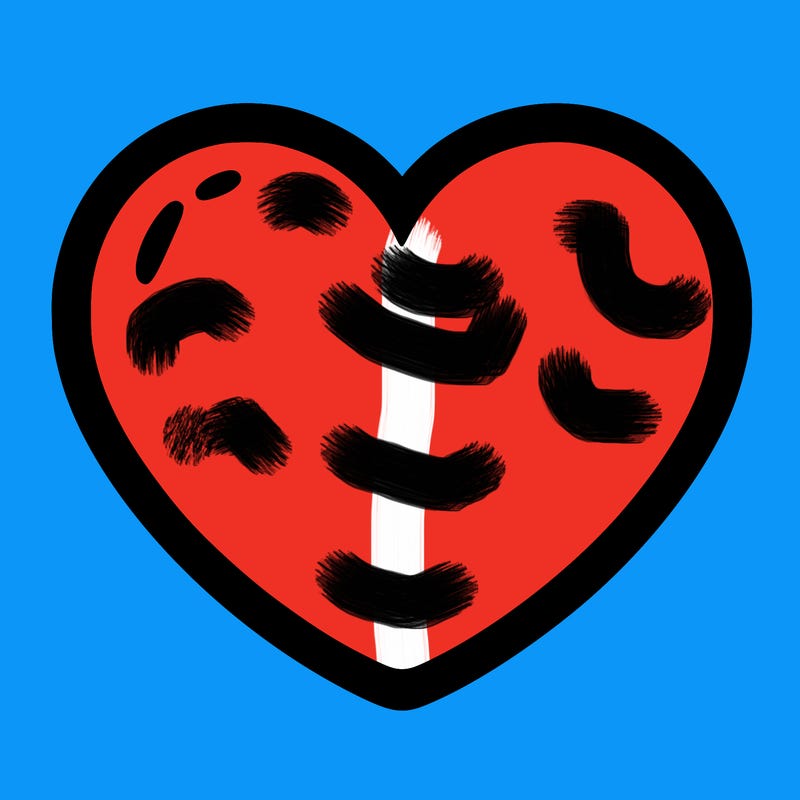 a blank heart