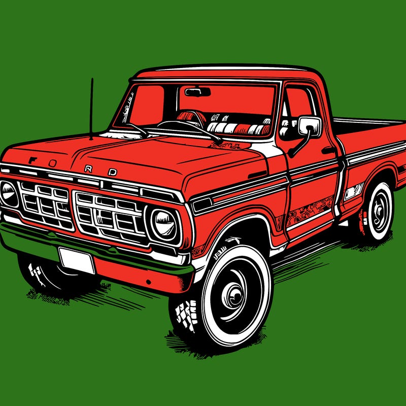 old 70s ford truck