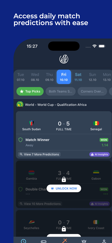 FutPre – AI Football Tips - AI powered soccer match predictions and results on FutPre mobile app