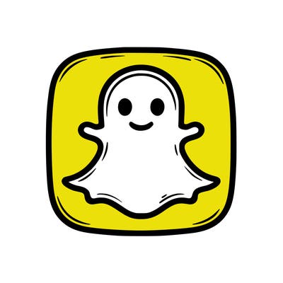 realistic snapchat logo