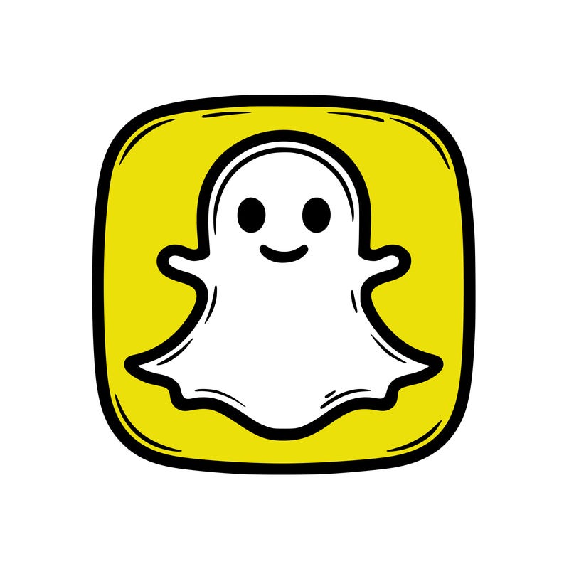 realistic snapchat logo