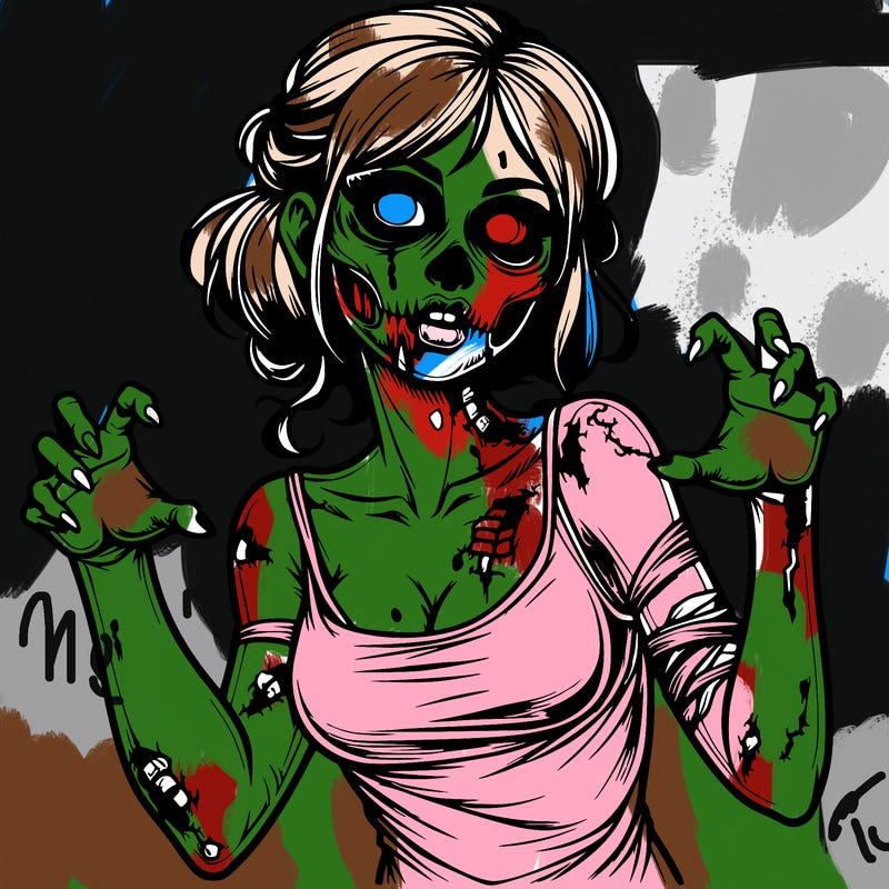 realistic zombie girl
