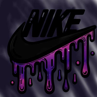 dripping nike logo