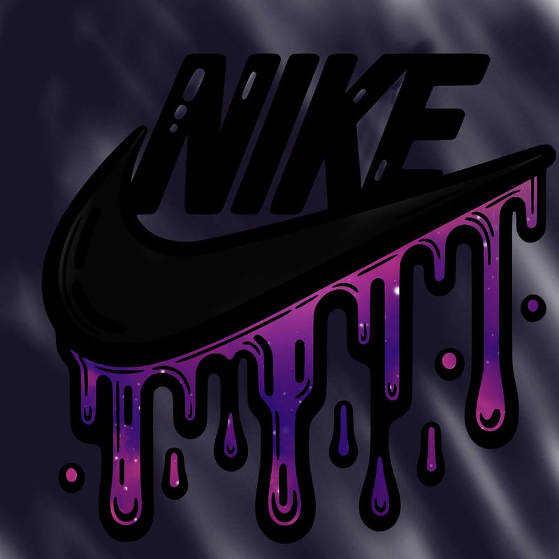 dripping nike logo