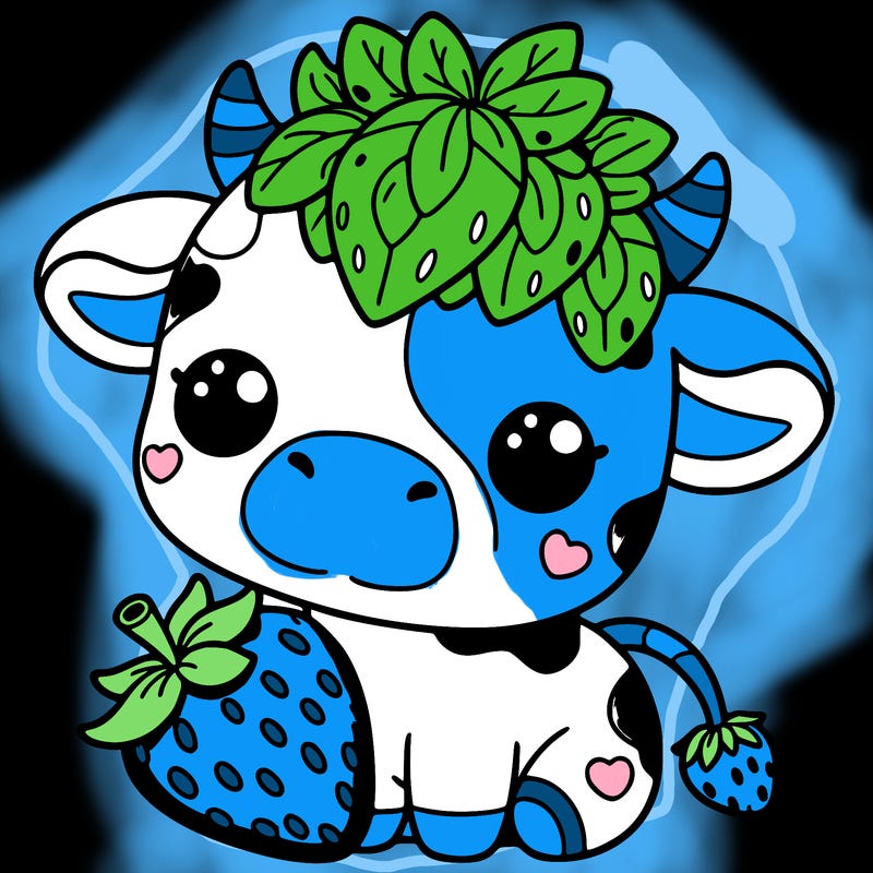cute strawberry cow