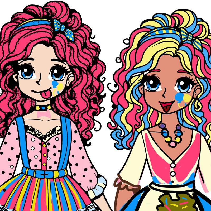 a beautiful girl with a nice outfit and curly hair
