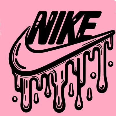 dripping nike logo