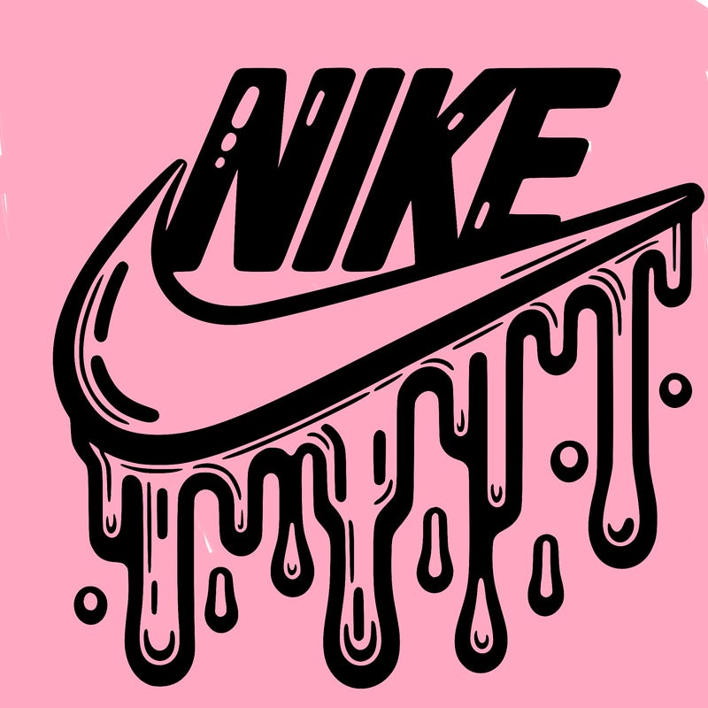 dripping nike logo