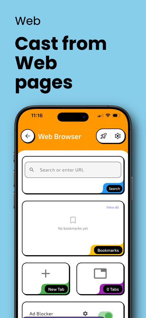 LocalCast: stream to TV - LocalCast app web browser interface for casting web pages to TV