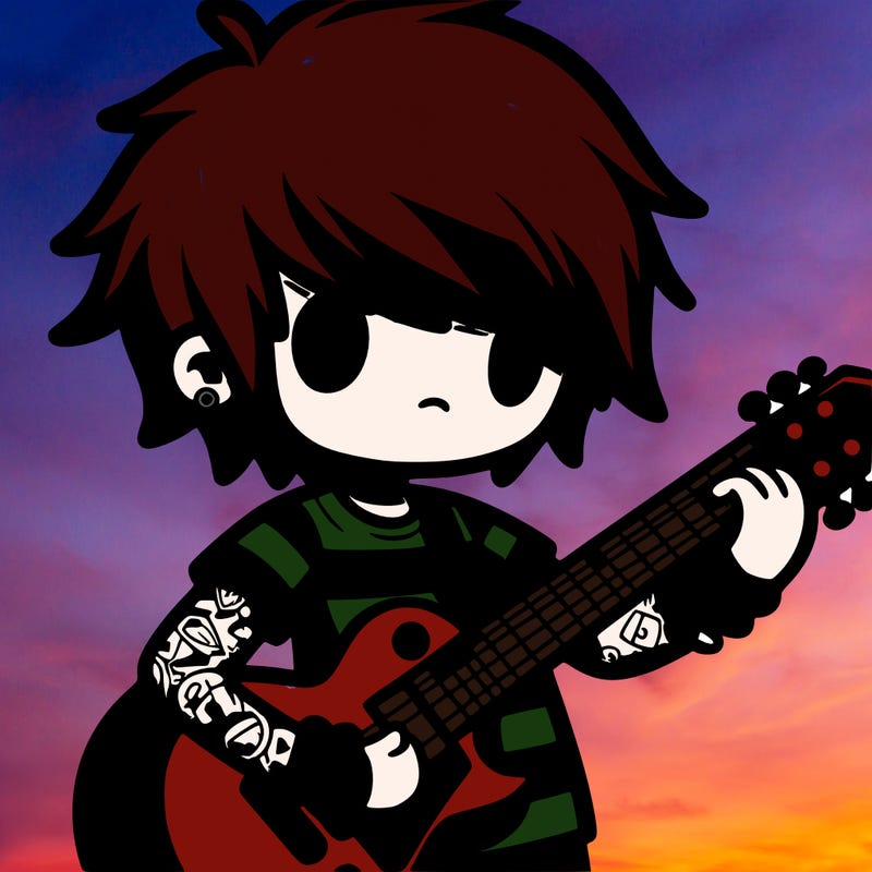 emo boy with guitar