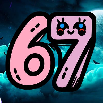 the numbers 67