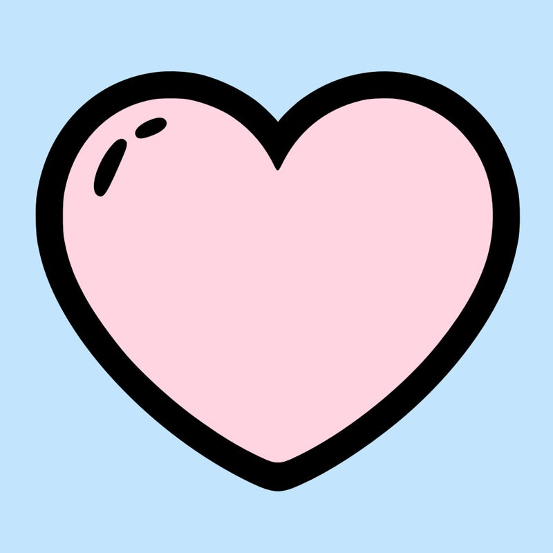 a blank heart