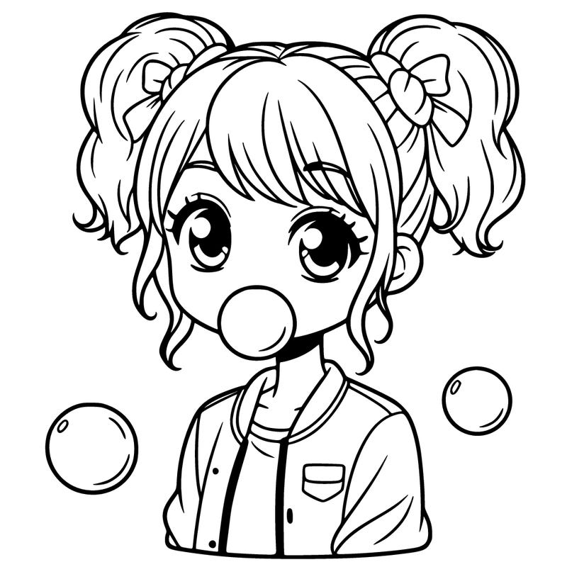 girl with bubble gum