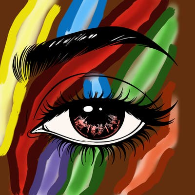 eye closed realistic