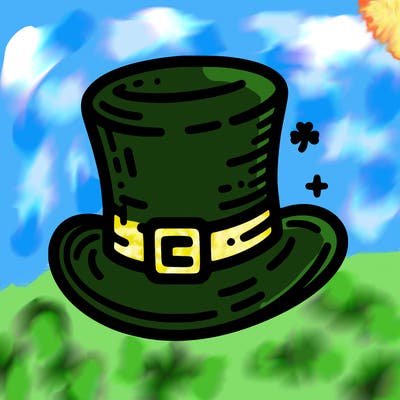 st patrick hat with thin lines