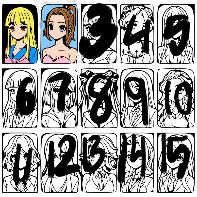 girls that look diffrent anime