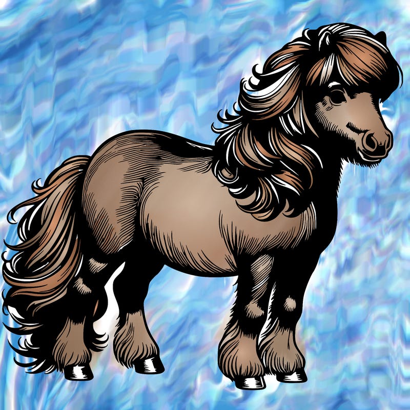 realistic shetland pony
