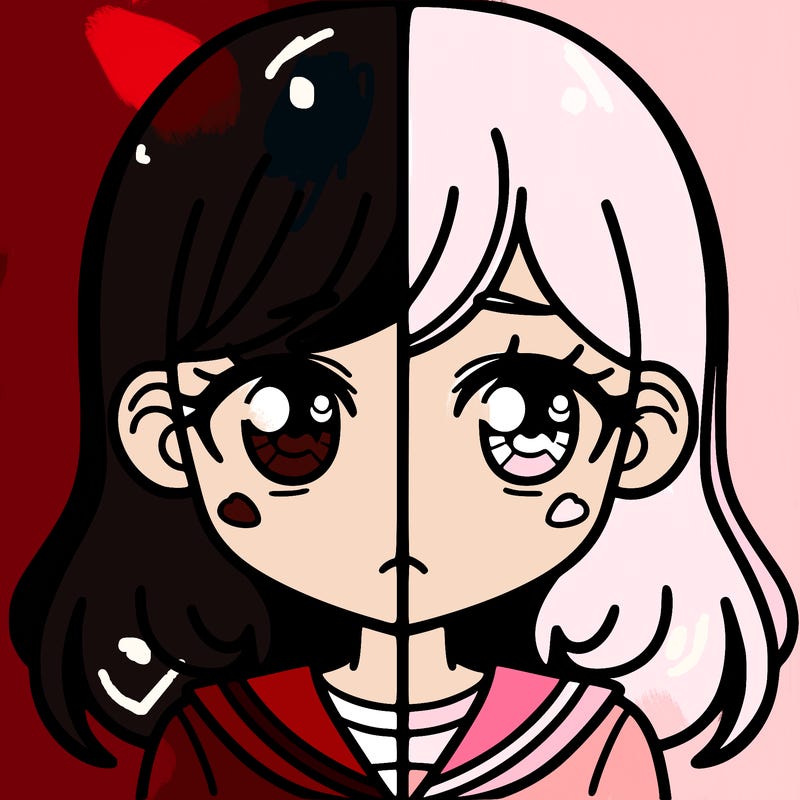 a split of a girl