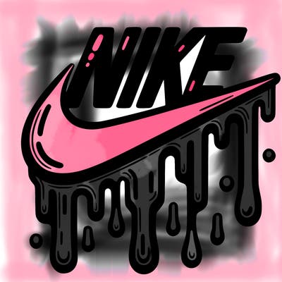 dripping nike logo