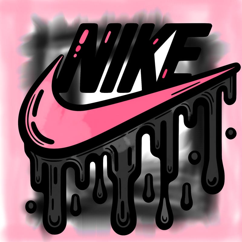 dripping nike logo