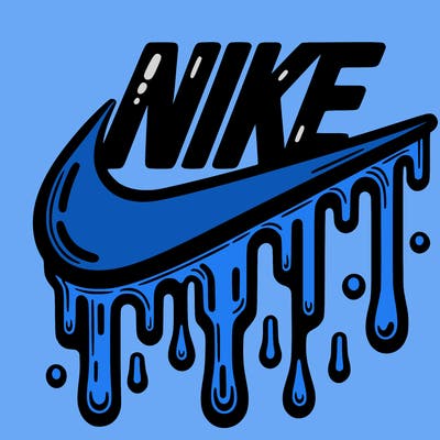 dripping nike logo