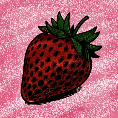 realstic strawberry