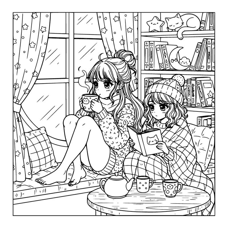 cute cozy manga girls