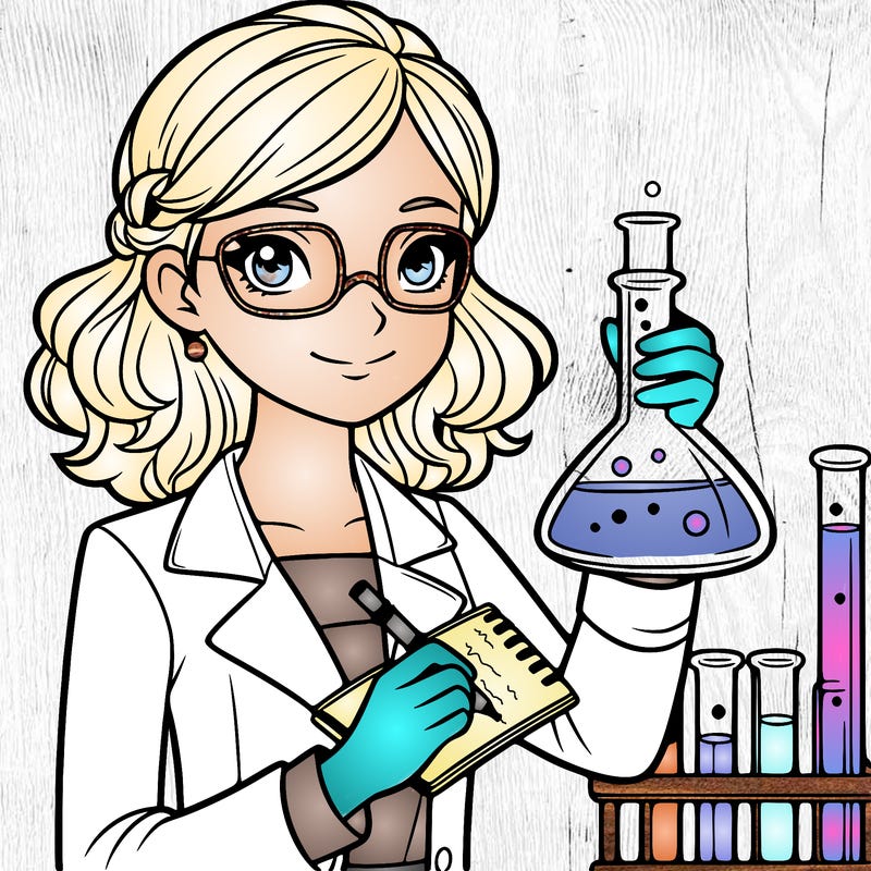 a female scientist