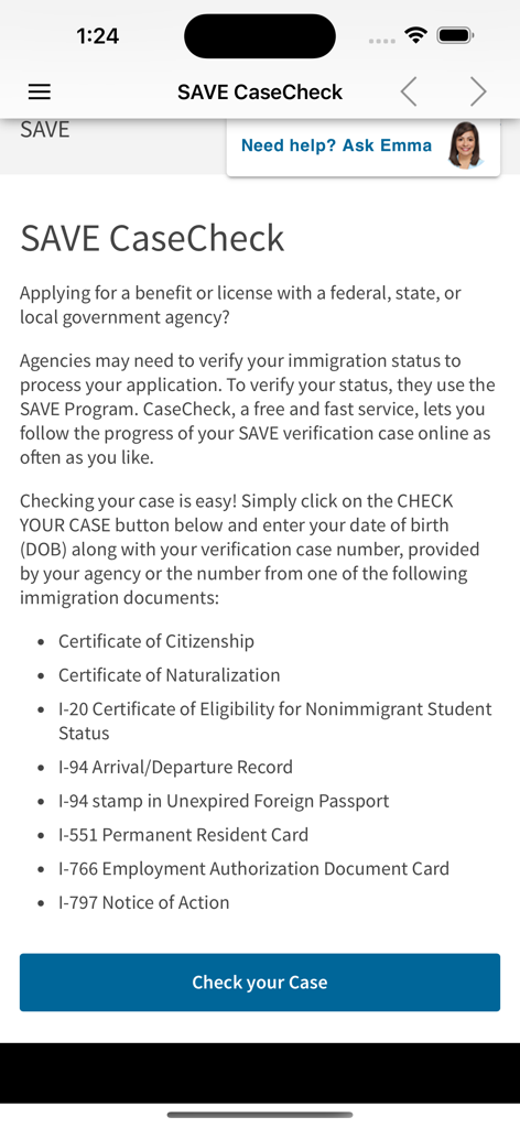 USCIS Case Status - Utilities App | MWM