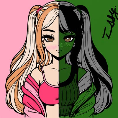 realistic girl split