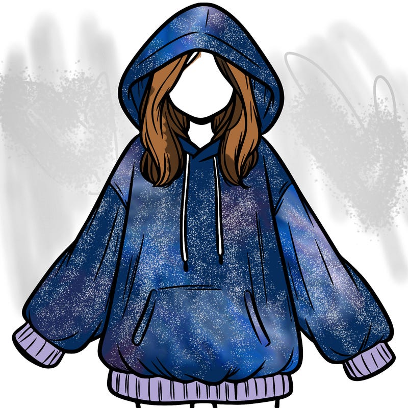 girl in oversized hoodie