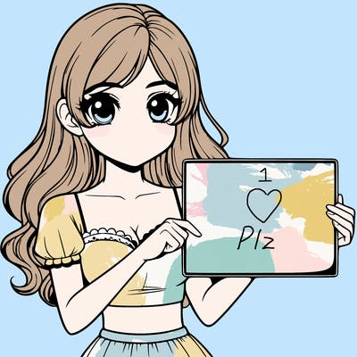 realistic pretty girl holding blank sign