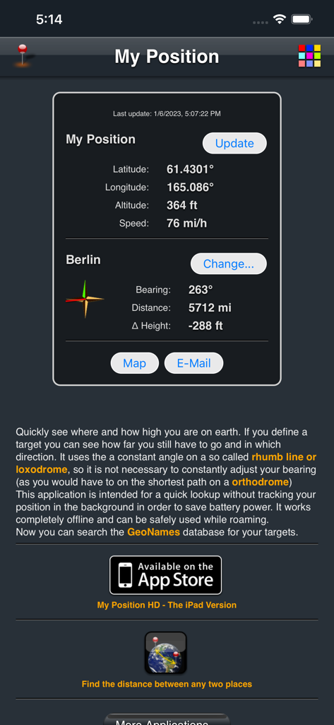 My Position App - Navigation App | MWM