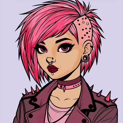 realistic punk girl