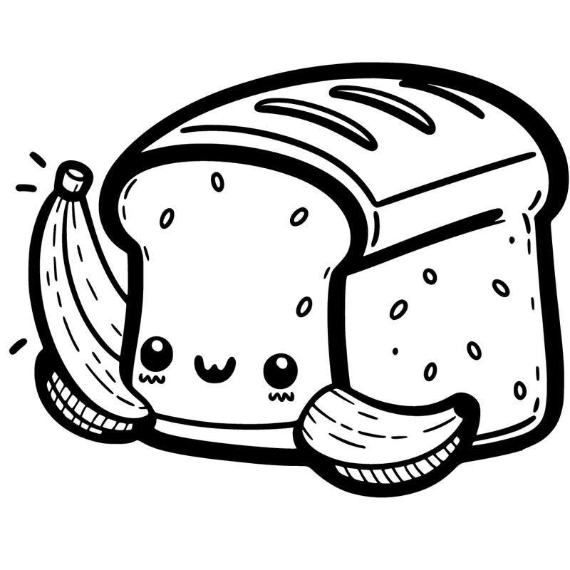 cute banana bread